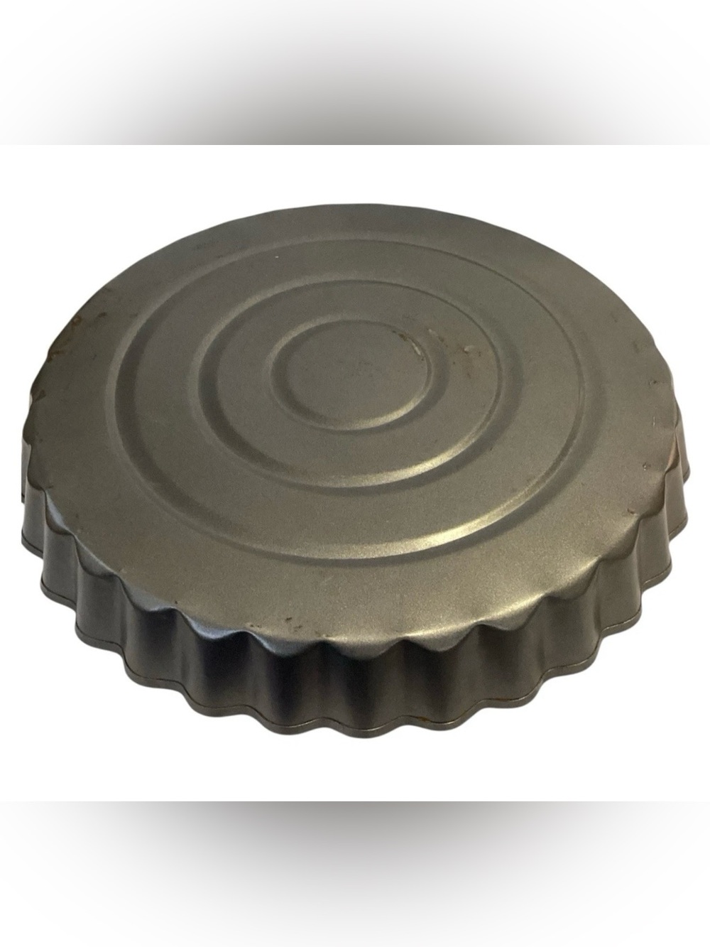 Rustic Galvanized Metal Cake Stand w/ Glass Dome Cloche Lid - Picture 6 of 6